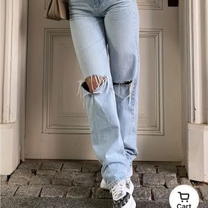 High Rise Straight Leg Loose Baggy Jeans